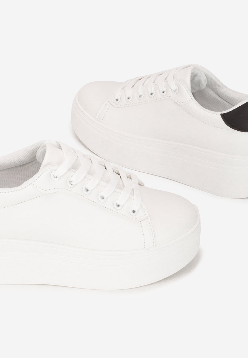 Białe sneakersy na platformie Albea V2