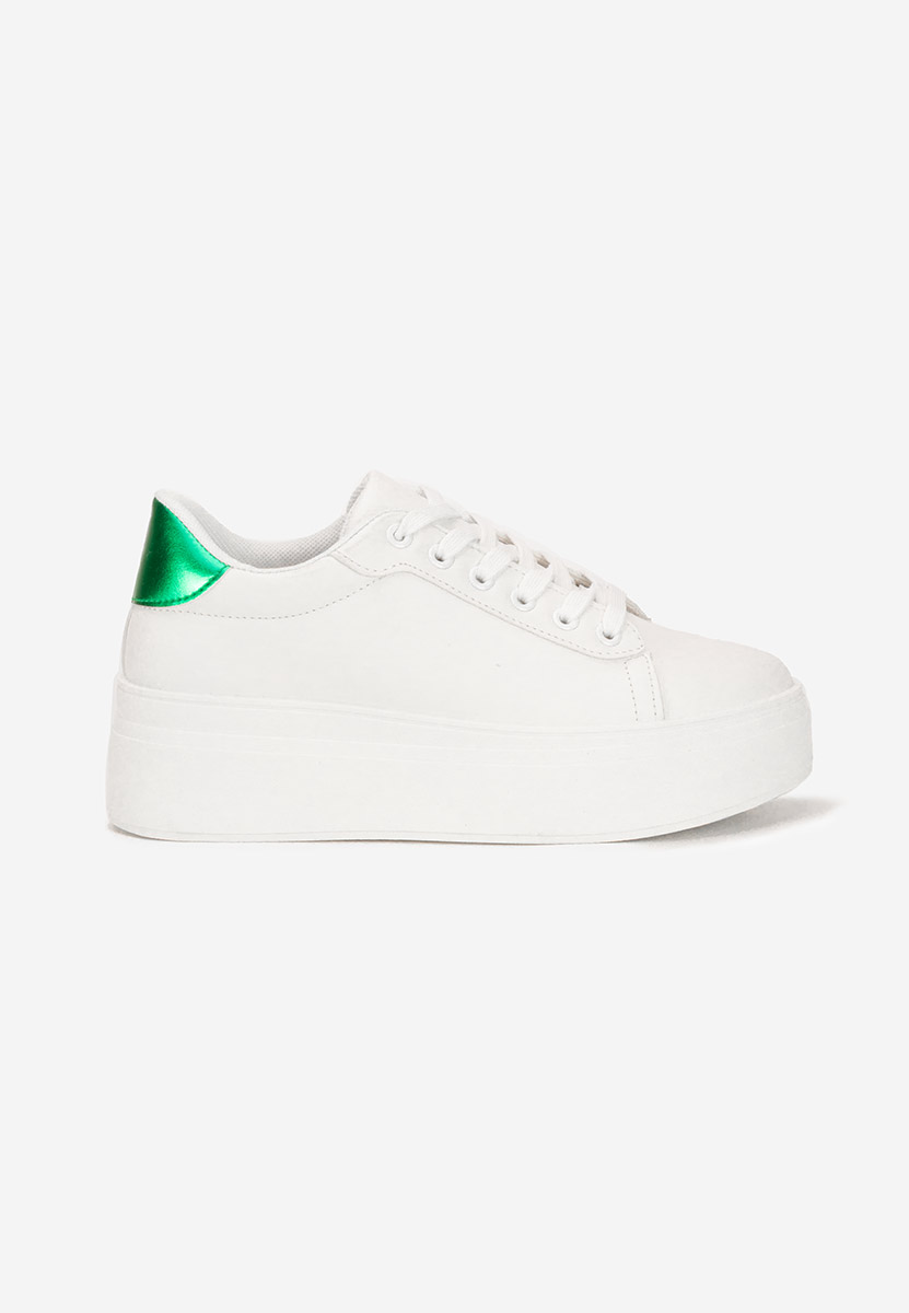 Białe sneakersy na platformie Albea V3