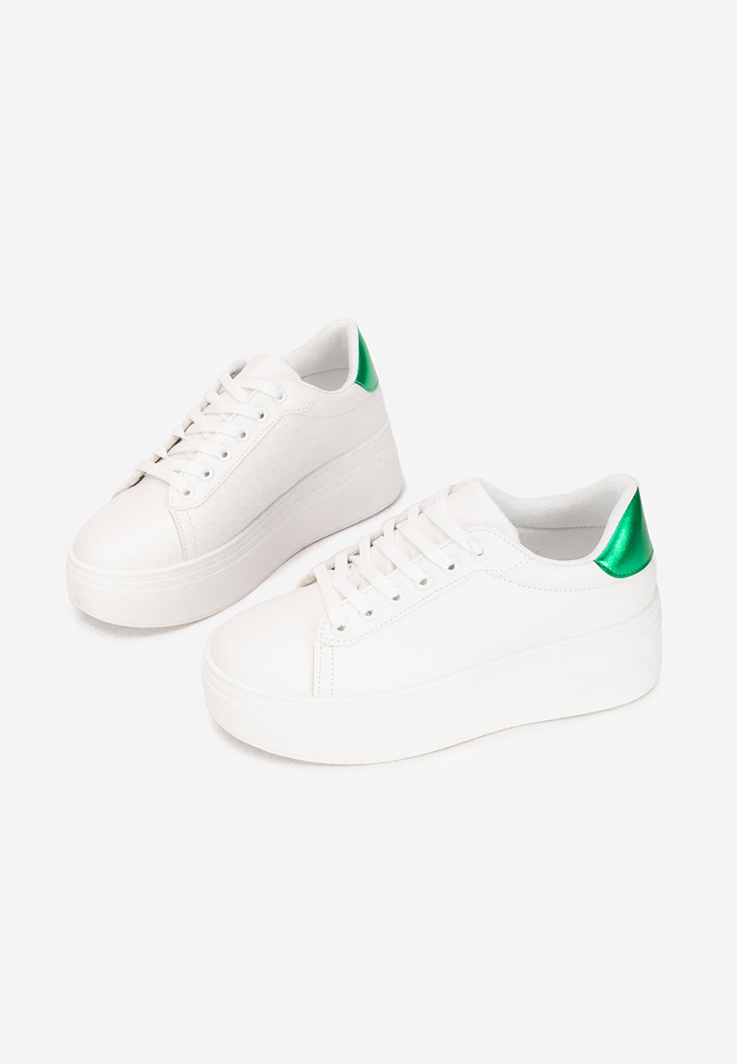 Białe sneakersy na platformie Albea V3
