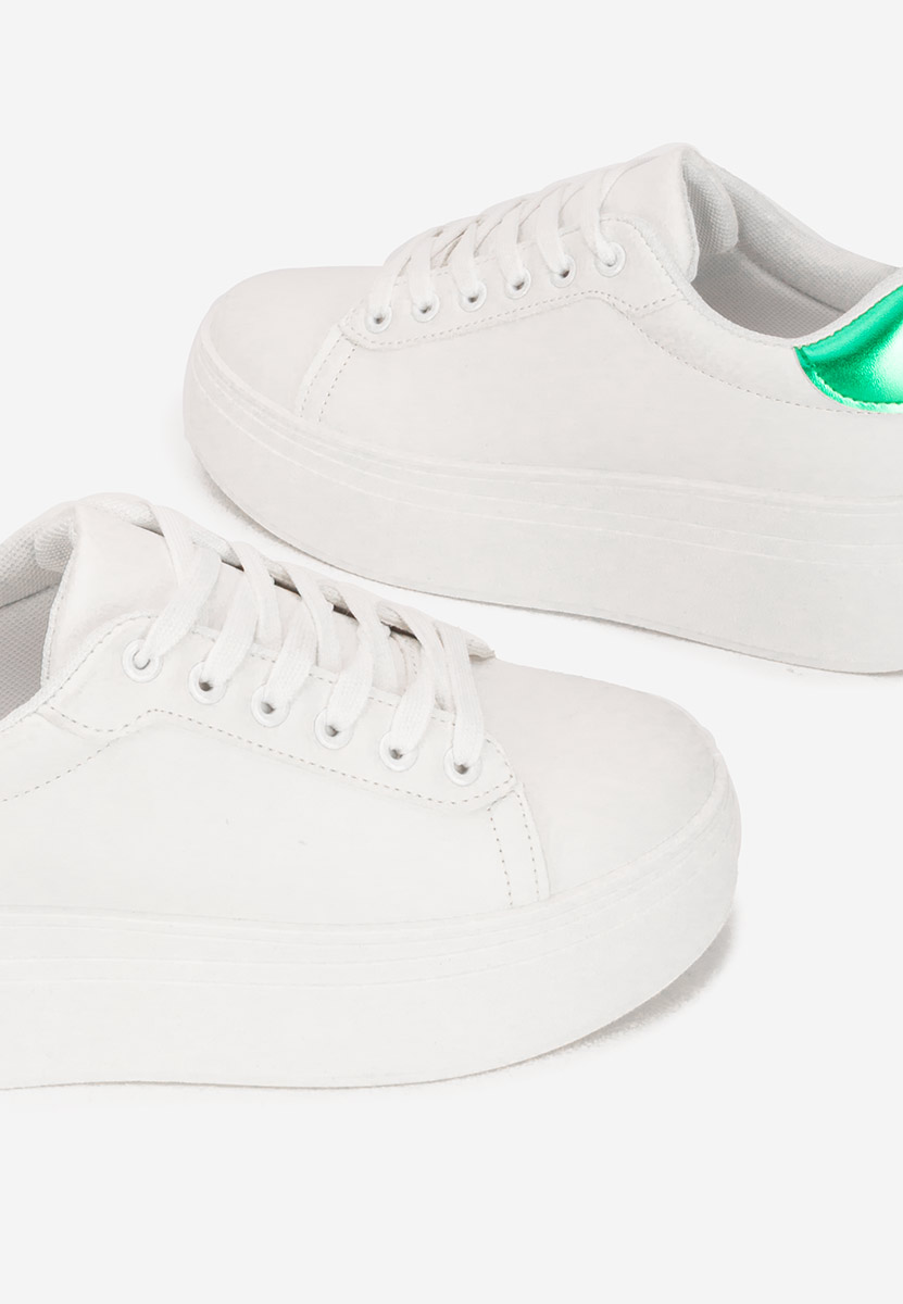 Białe sneakersy na platformie Albea V3
