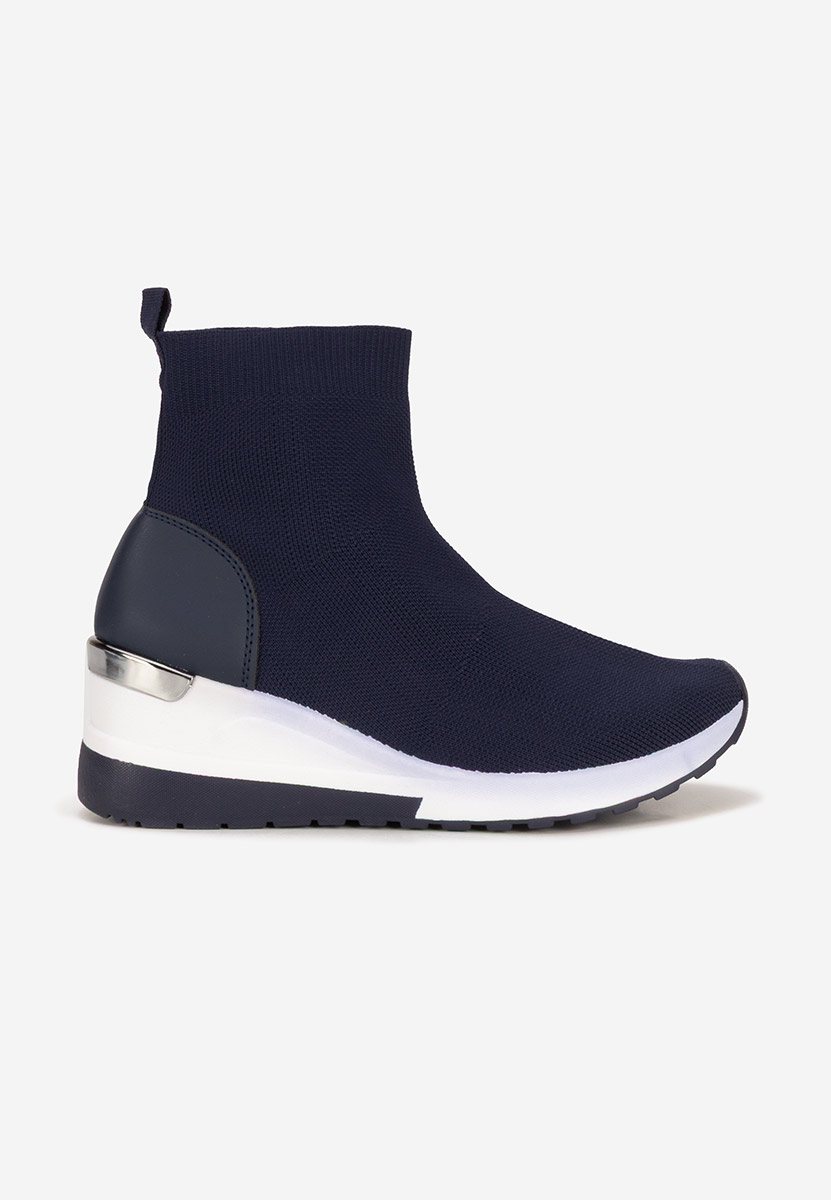Granatowe sneakersy wysokie Jessina