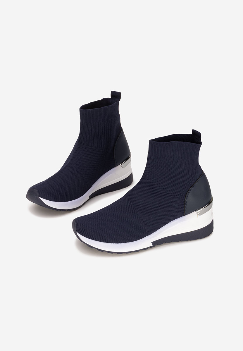 Granatowe sneakersy wysokie Jessina