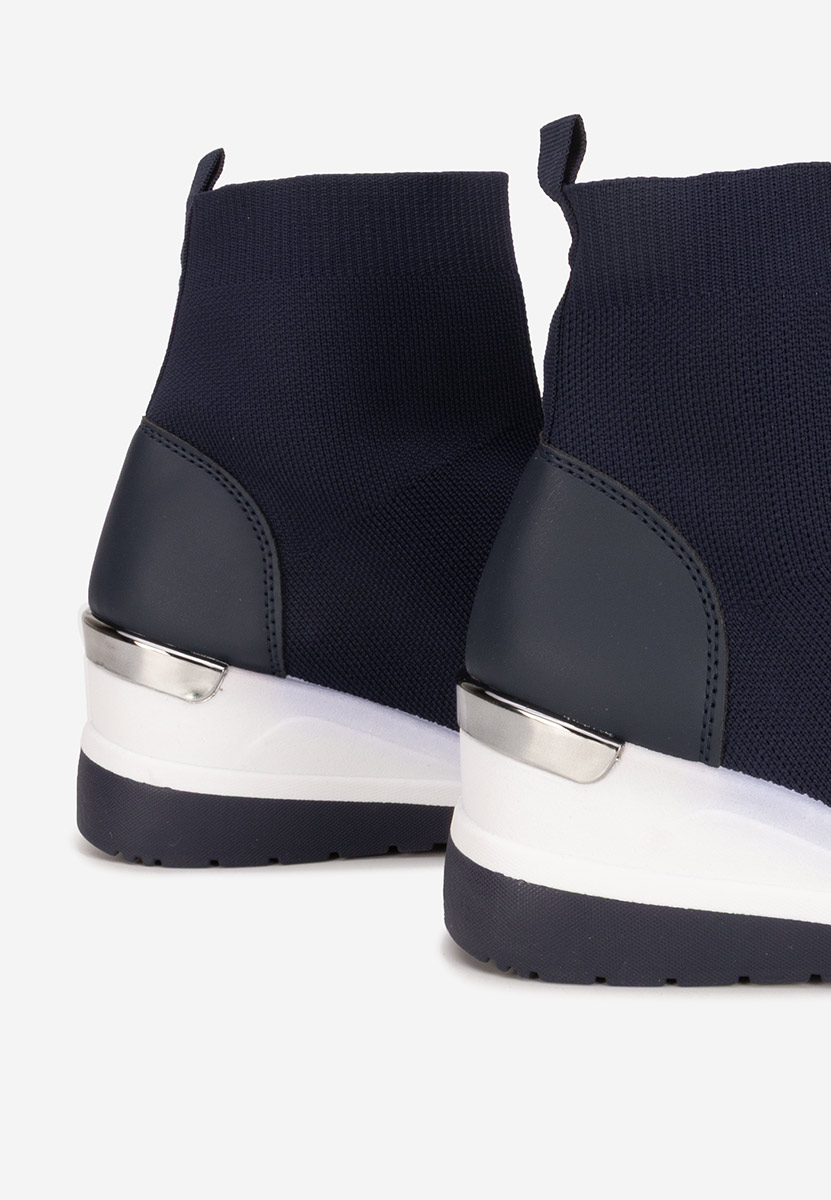 Granatowe sneakersy wysokie Jessina