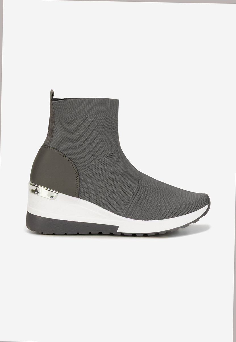 Szare sneakersy wysokie Jessina