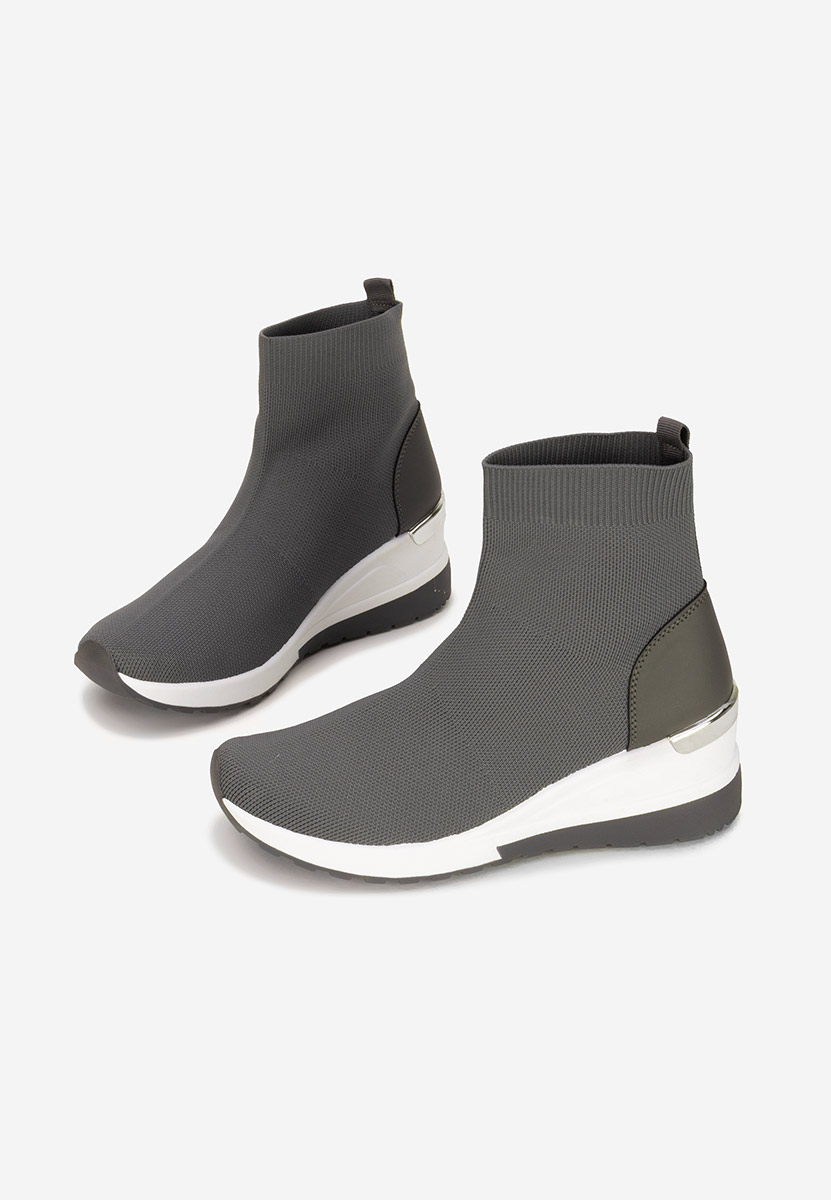 Szare sneakersy wysokie Jessina