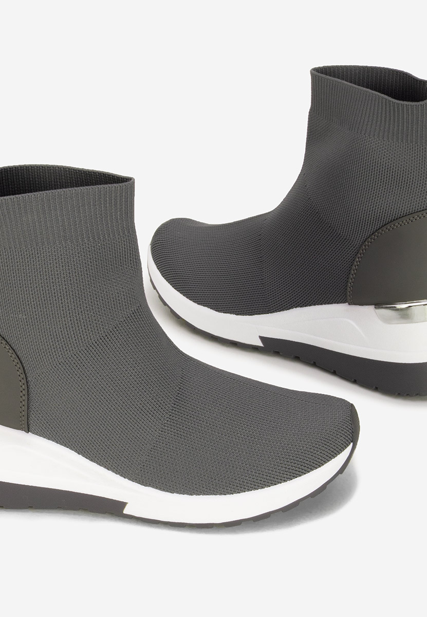 Szare sneakersy wysokie Jessina