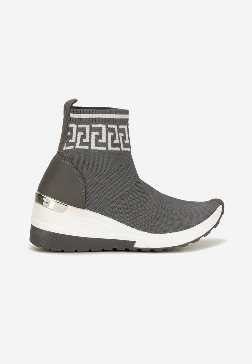 Szare sneakersy wysokie Ofelina