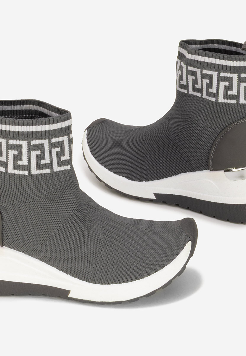 Szare sneakersy wysokie Ofelina