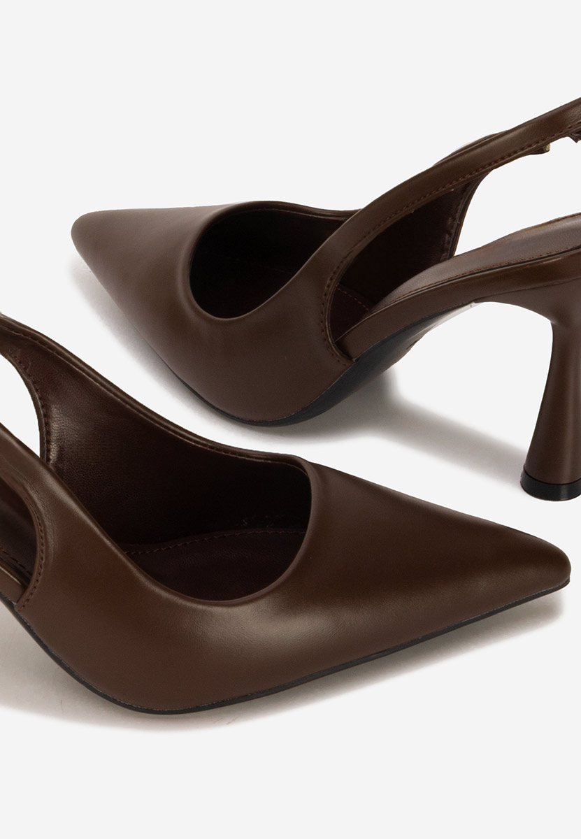Brązowe czółenka bez pięt Foxara