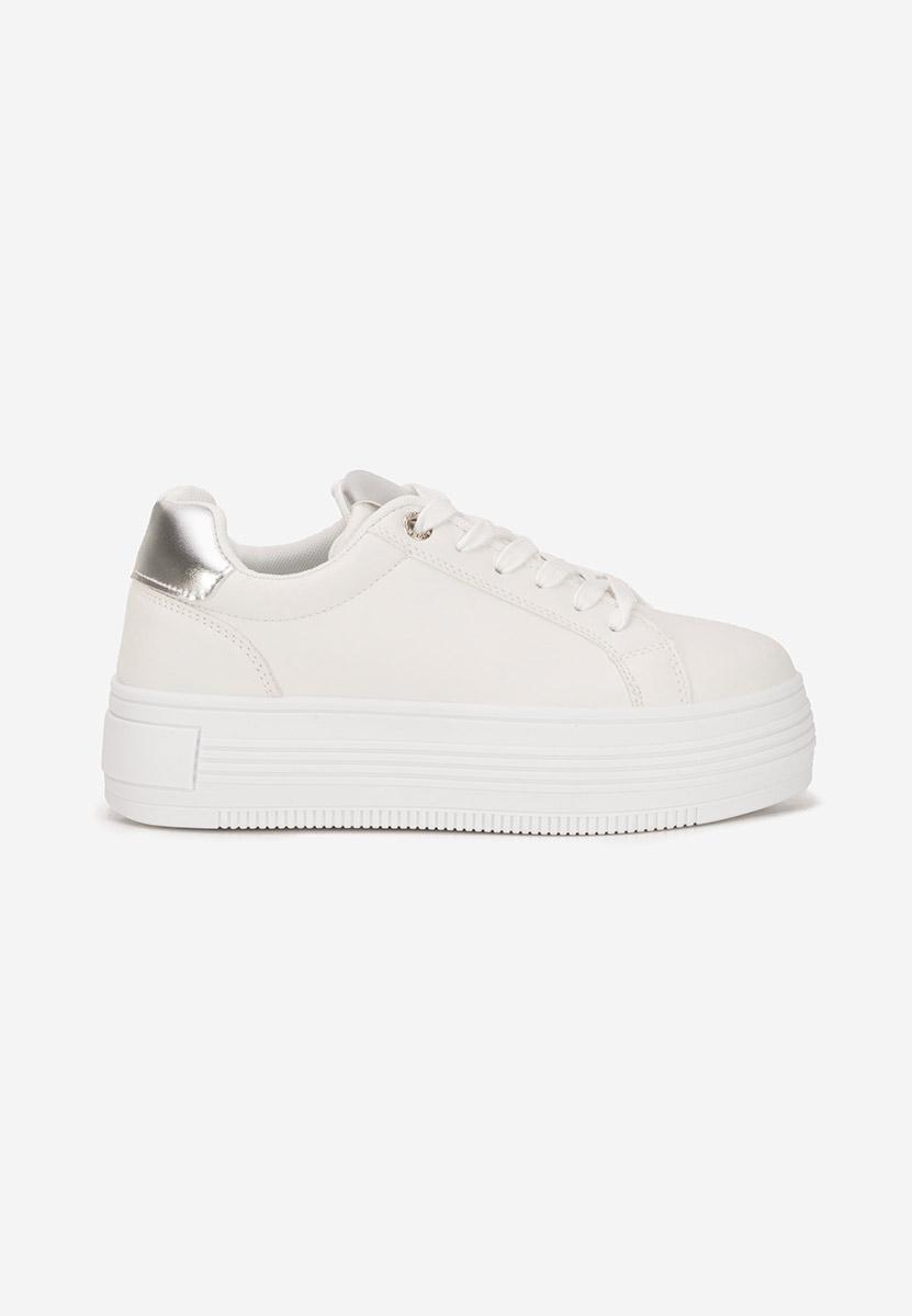 Białe sneakersy na platformie Sidoneya V2