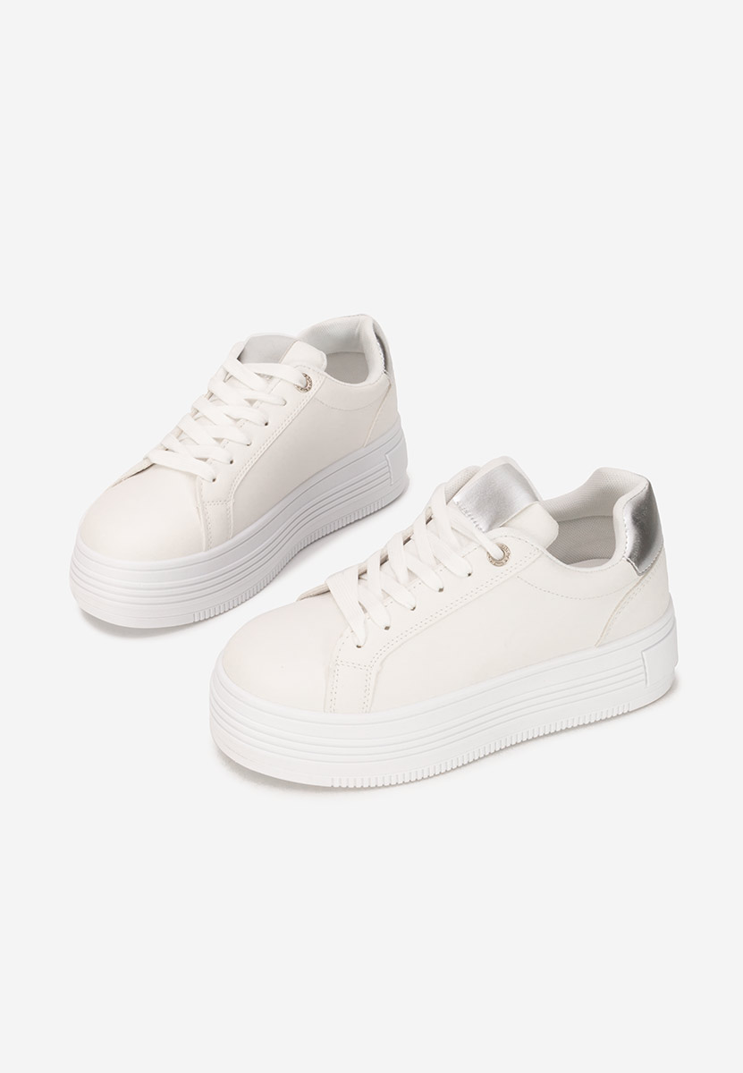 Białe sneakersy na platformie Sidoneya V2