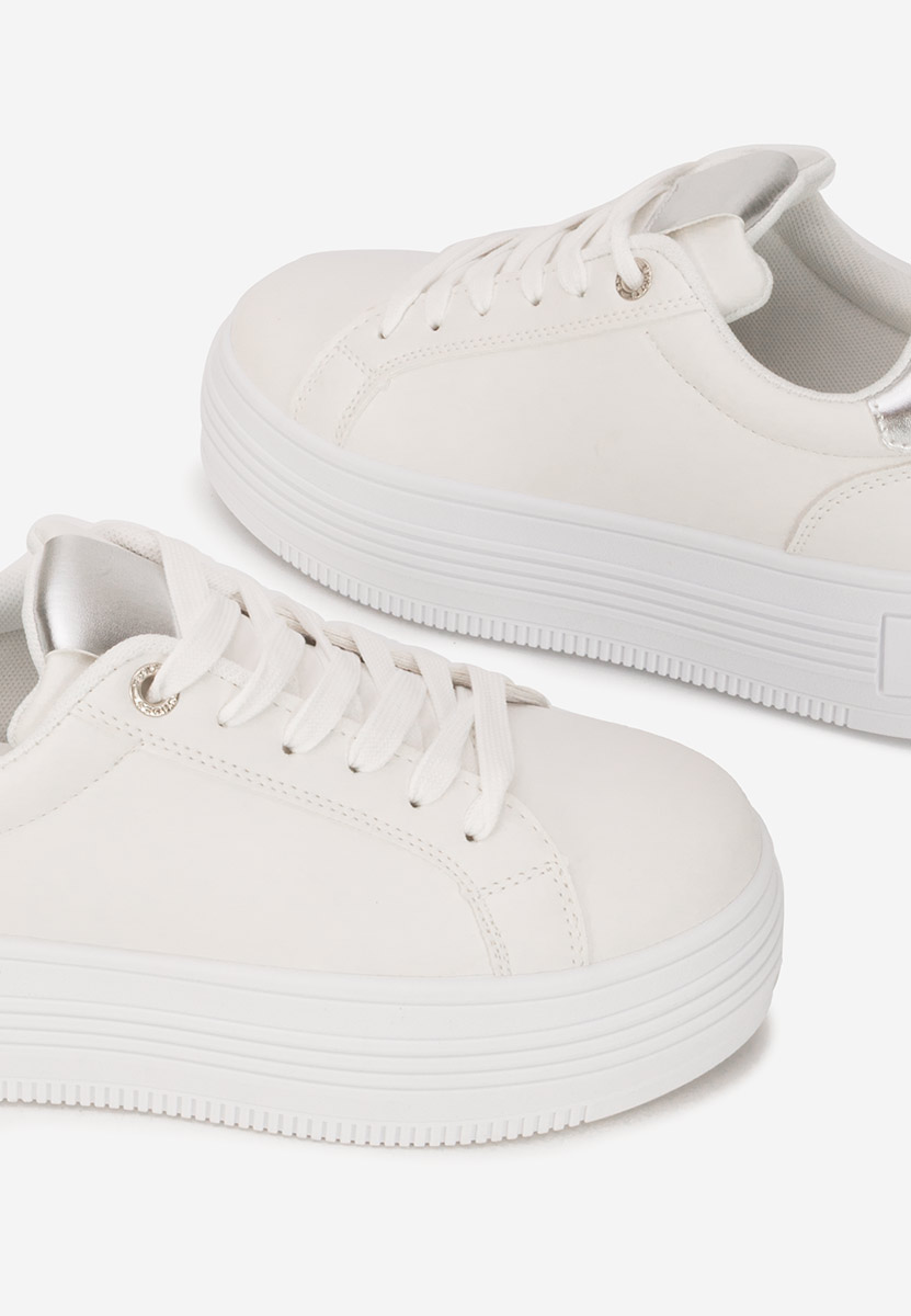 Białe sneakersy na platformie Sidoneya V2