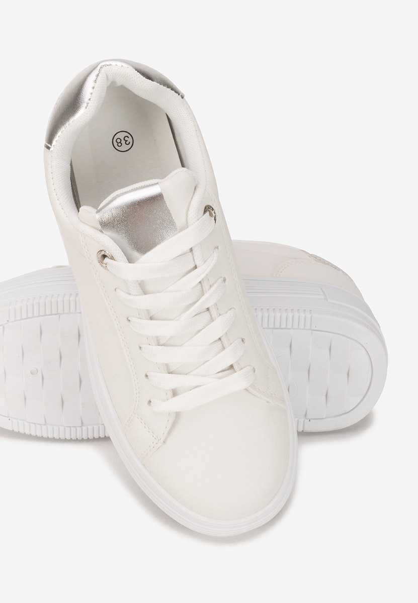 Białe sneakersy na platformie Sidoneya V2