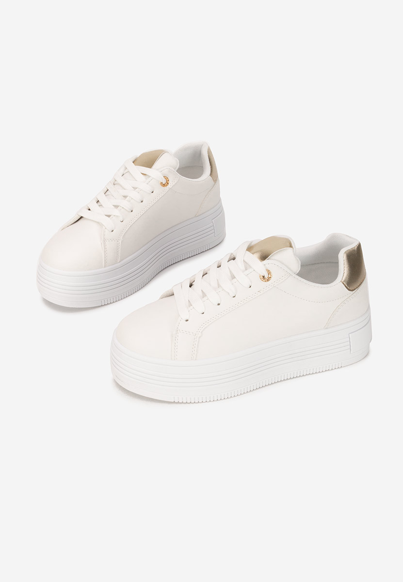Białe sneakersy na platformie Sidoneya V3