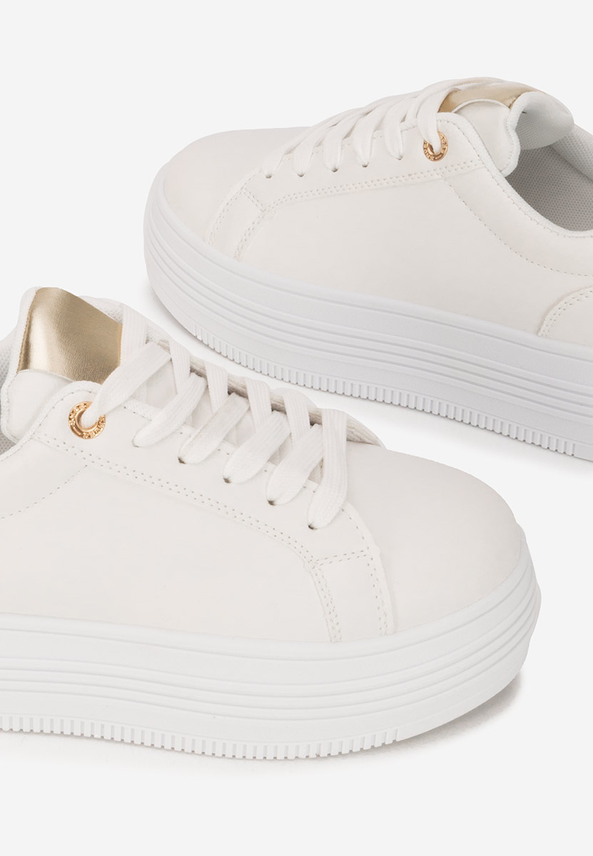 Białe sneakersy na platformie Sidoneya V3