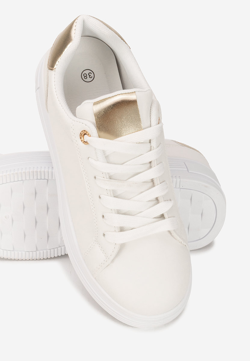 Białe sneakersy na platformie Sidoneya V3