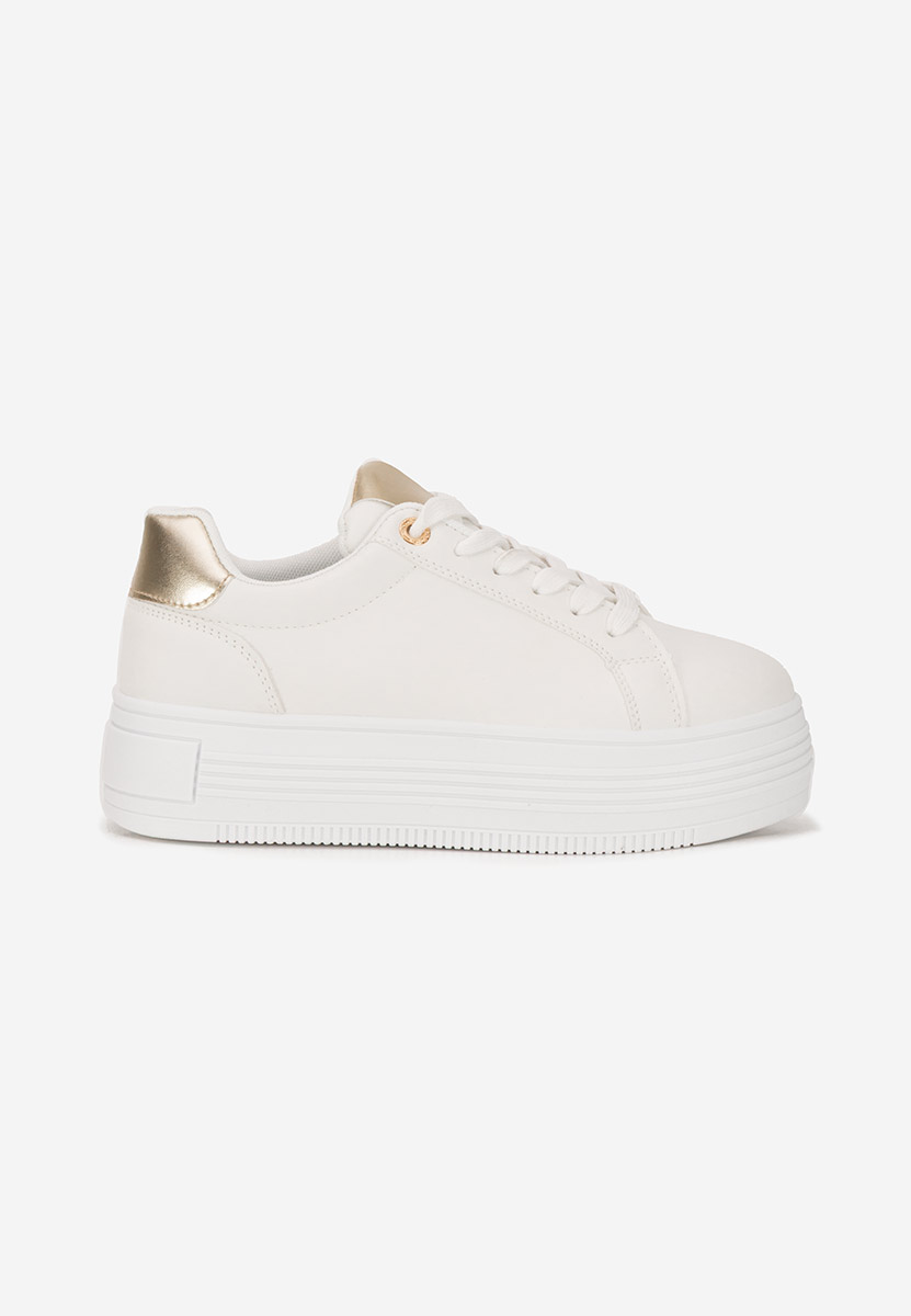 Białe sneakersy na platformie Sidoneya V3