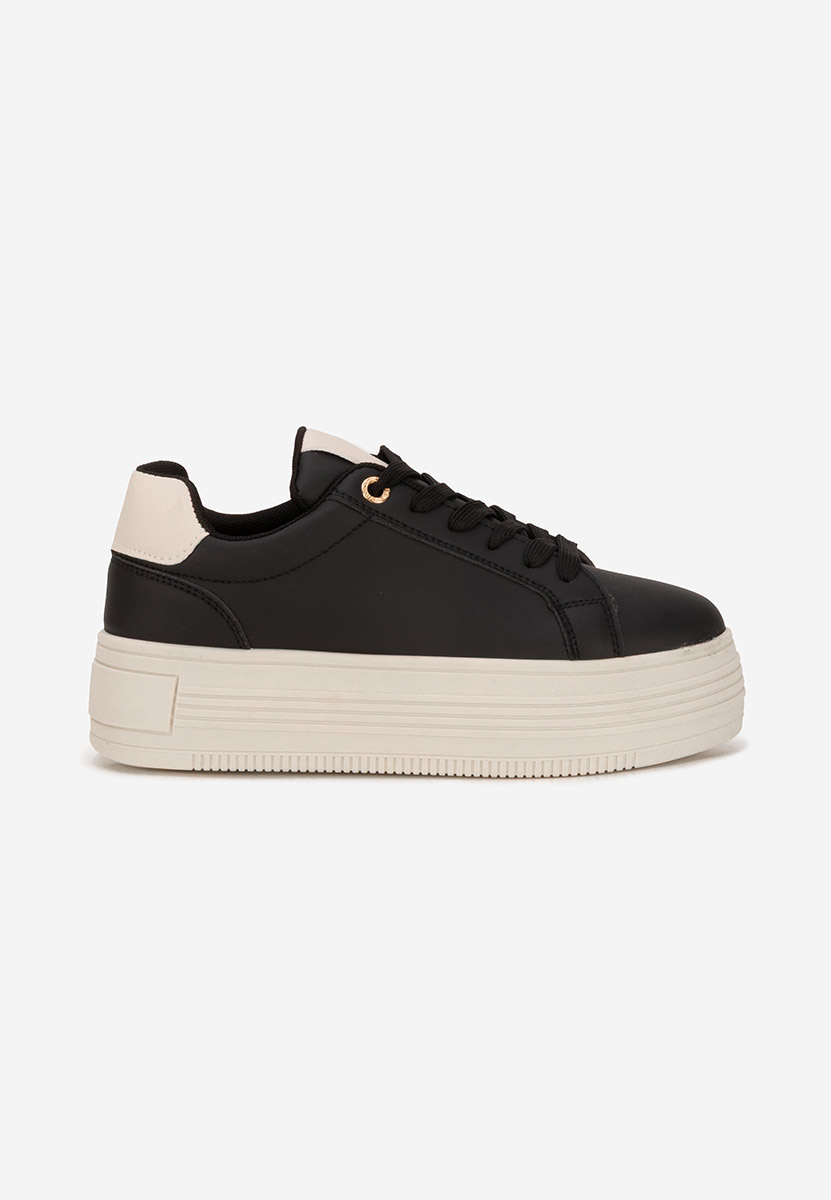 Czarne sneakersy na platformie Sidoneya