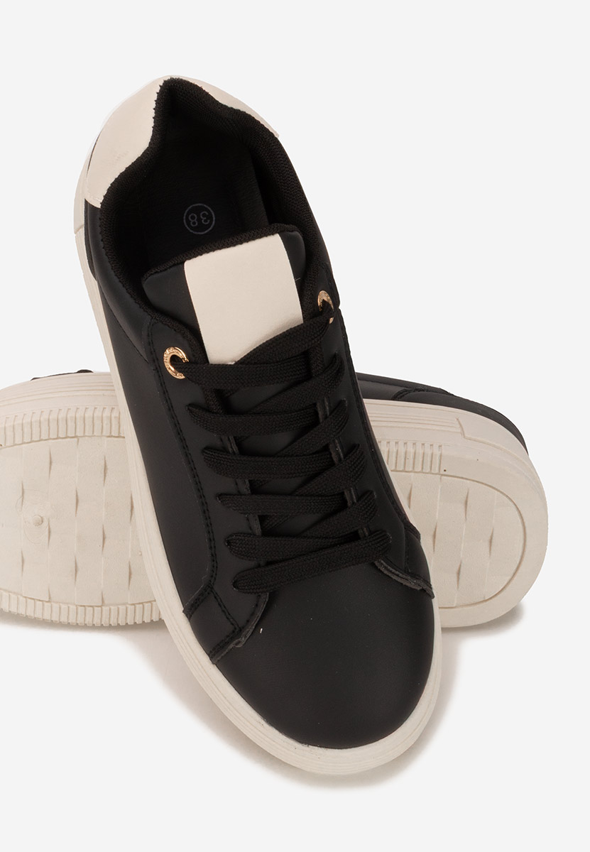 Czarne sneakersy na platformie Sidoneya