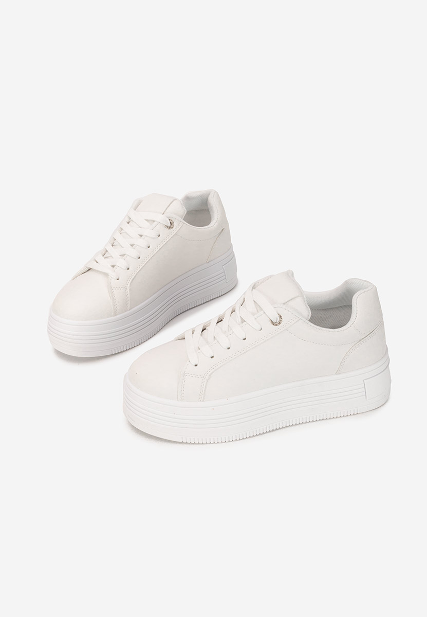 Białe sneakersy na platformie Sidoneya