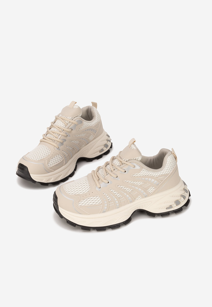 Beżowe sneakersy damskie Maliania