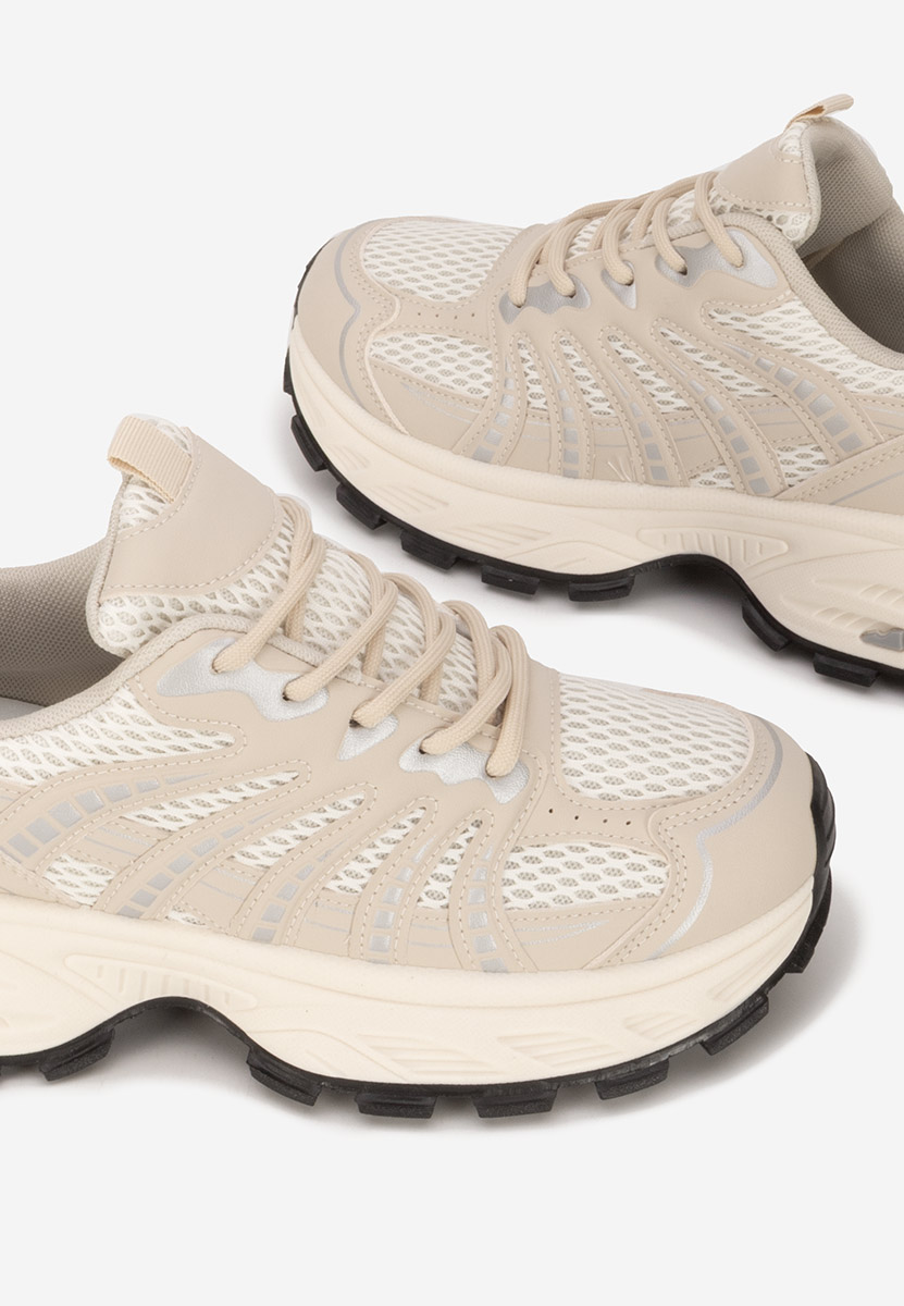 Beżowe sneakersy damskie Maliania