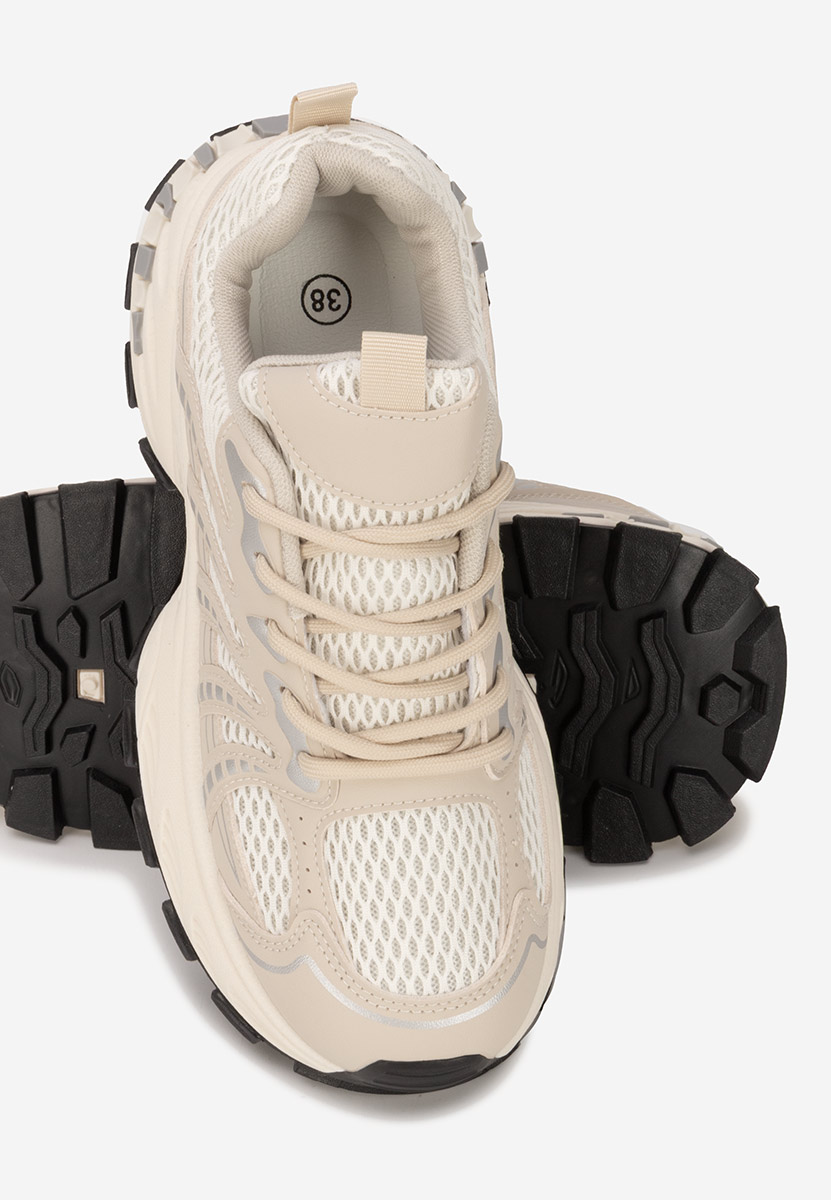 Beżowe sneakersy damskie Maliania