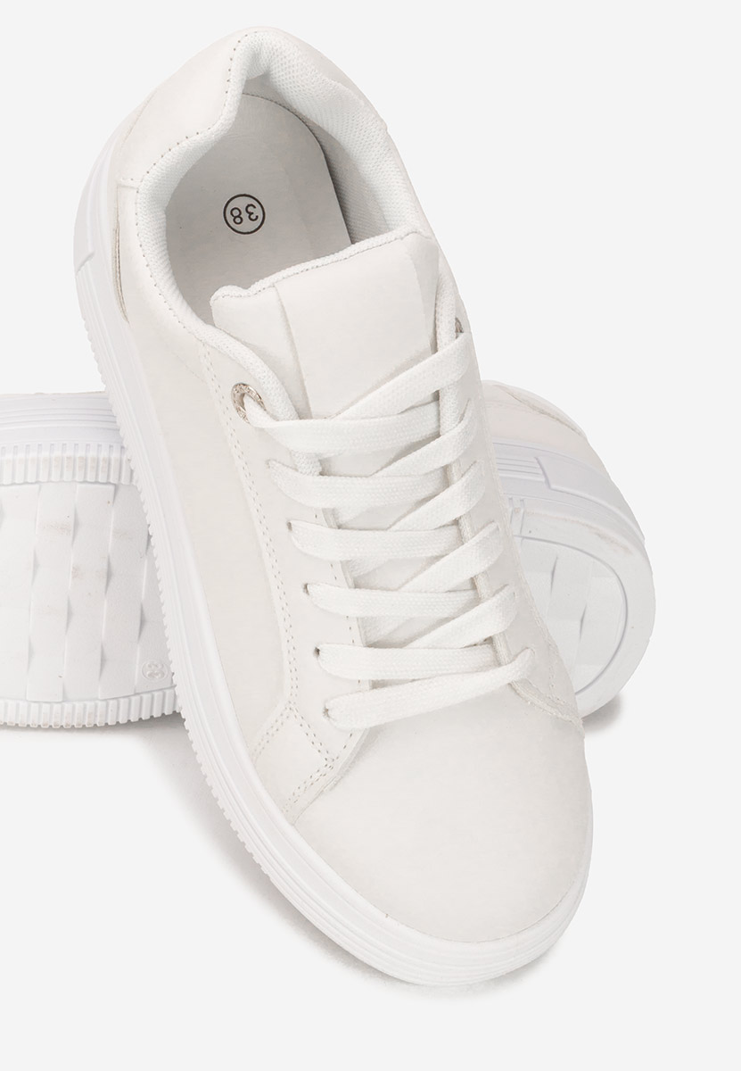 Białe sneakersy na platformie Sidoneya