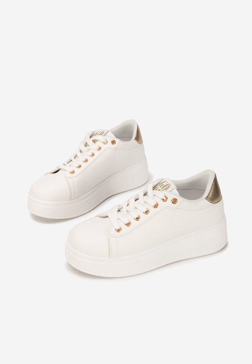 Białe sneakersy na platformie Hermila V2