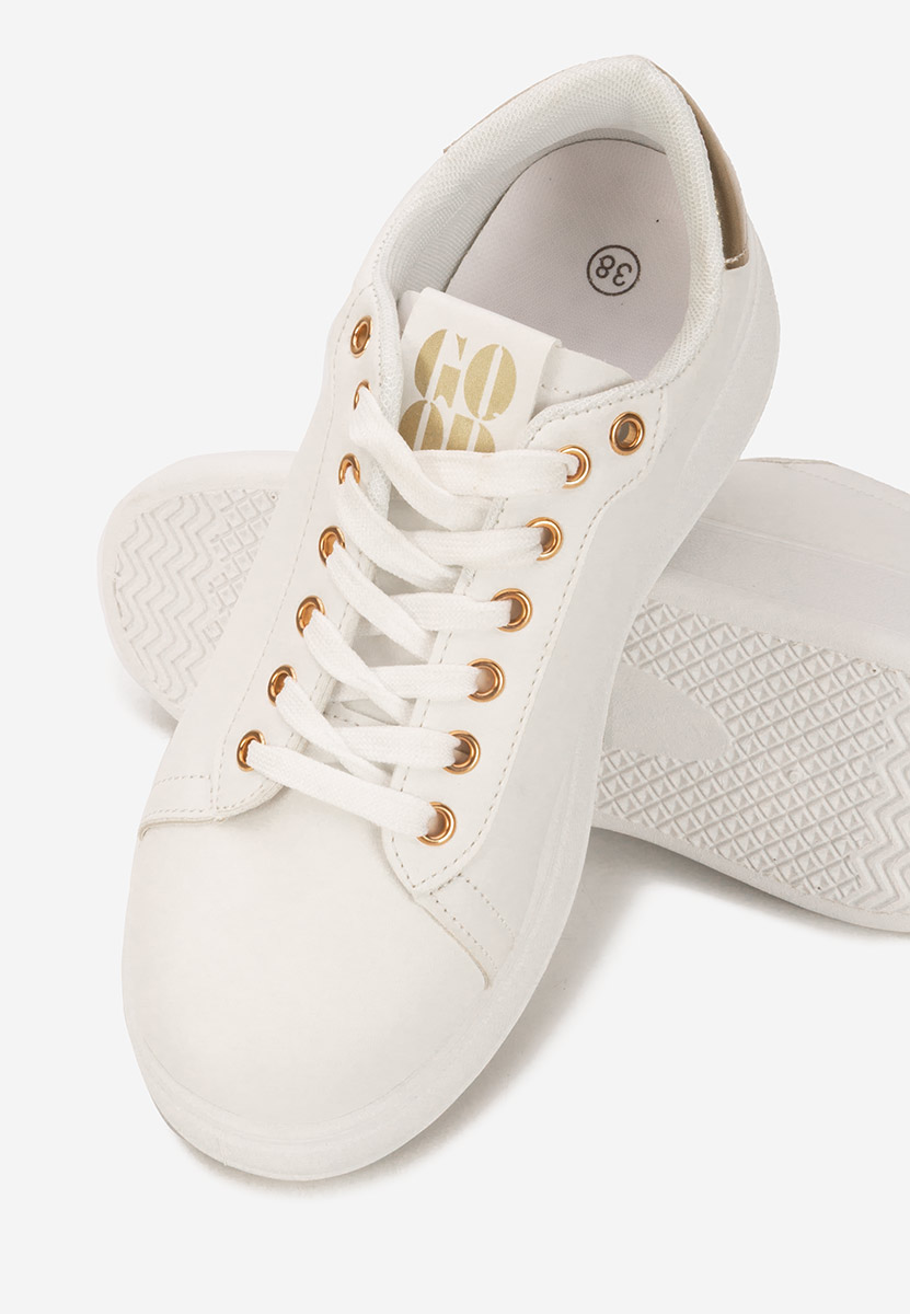 Białe sneakersy na platformie Hermila V2