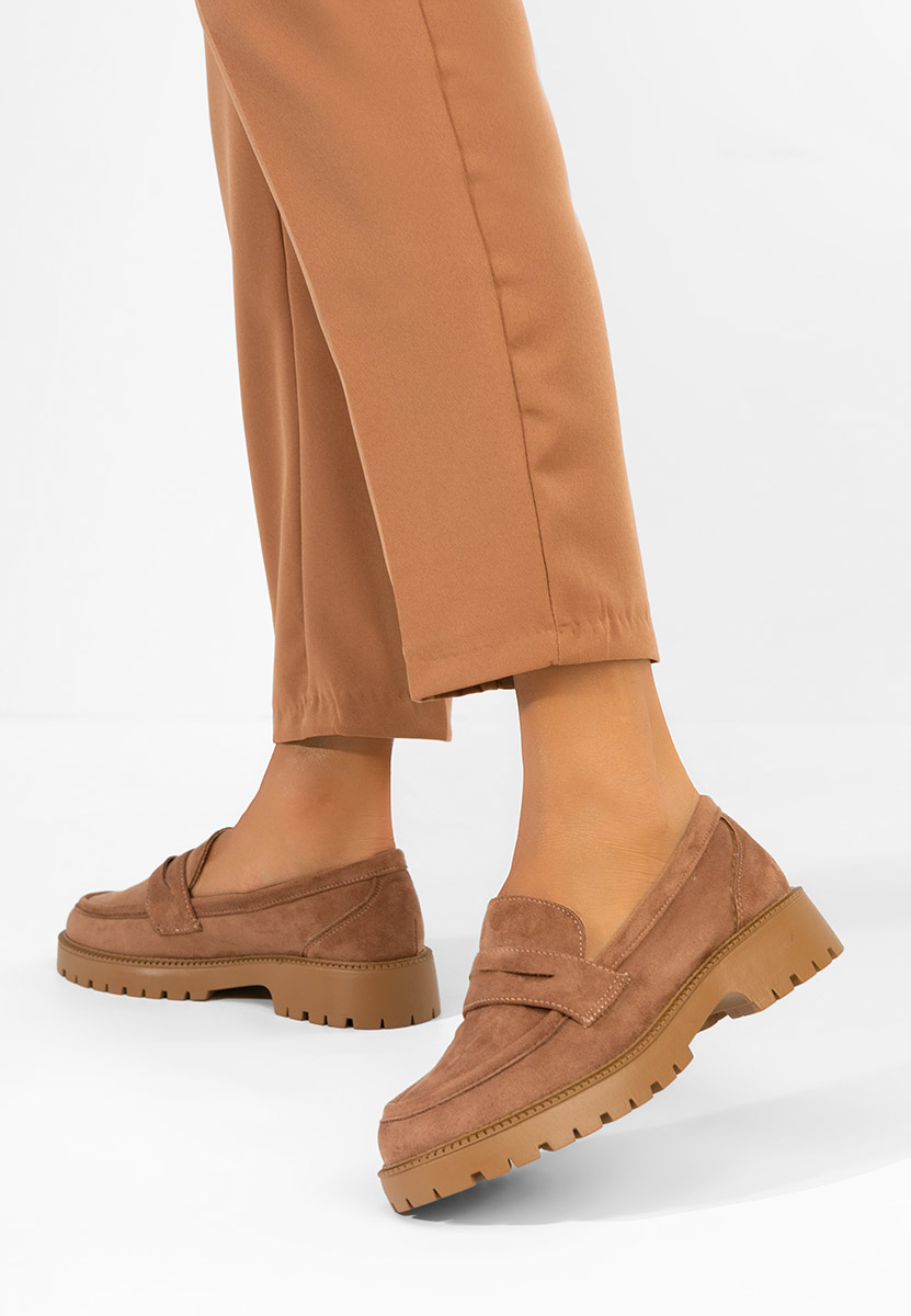 Khaki loafers damskie Senilia