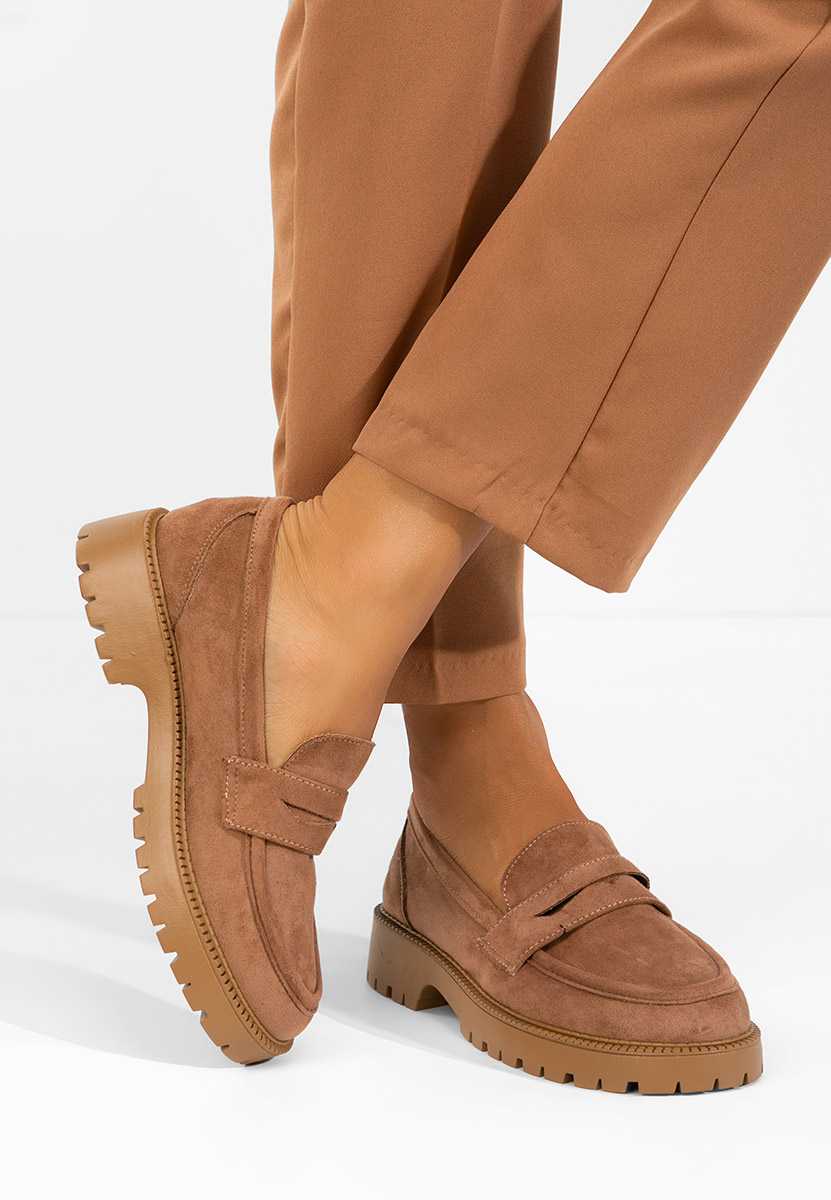 Khaki loafers damskie Senilia