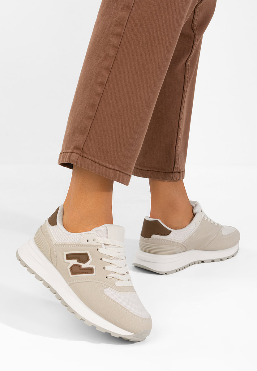 Beżowe sneakersy damskie Neilina