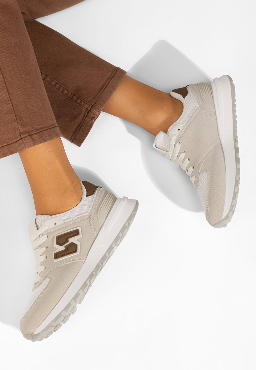 Beżowe sneakersy damskie Neilina