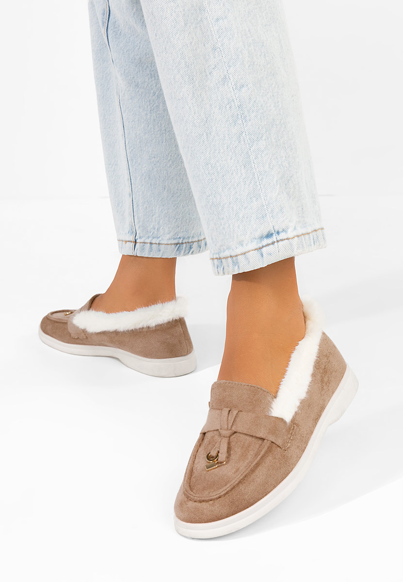 Khaki loafers damskie Semilla