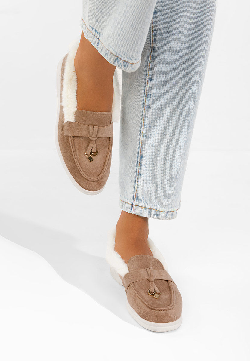 Khaki loafers damskie Semilla