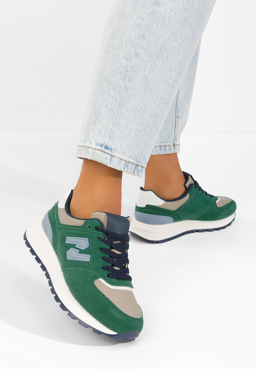 Zielone sneakersy damskie Neilina