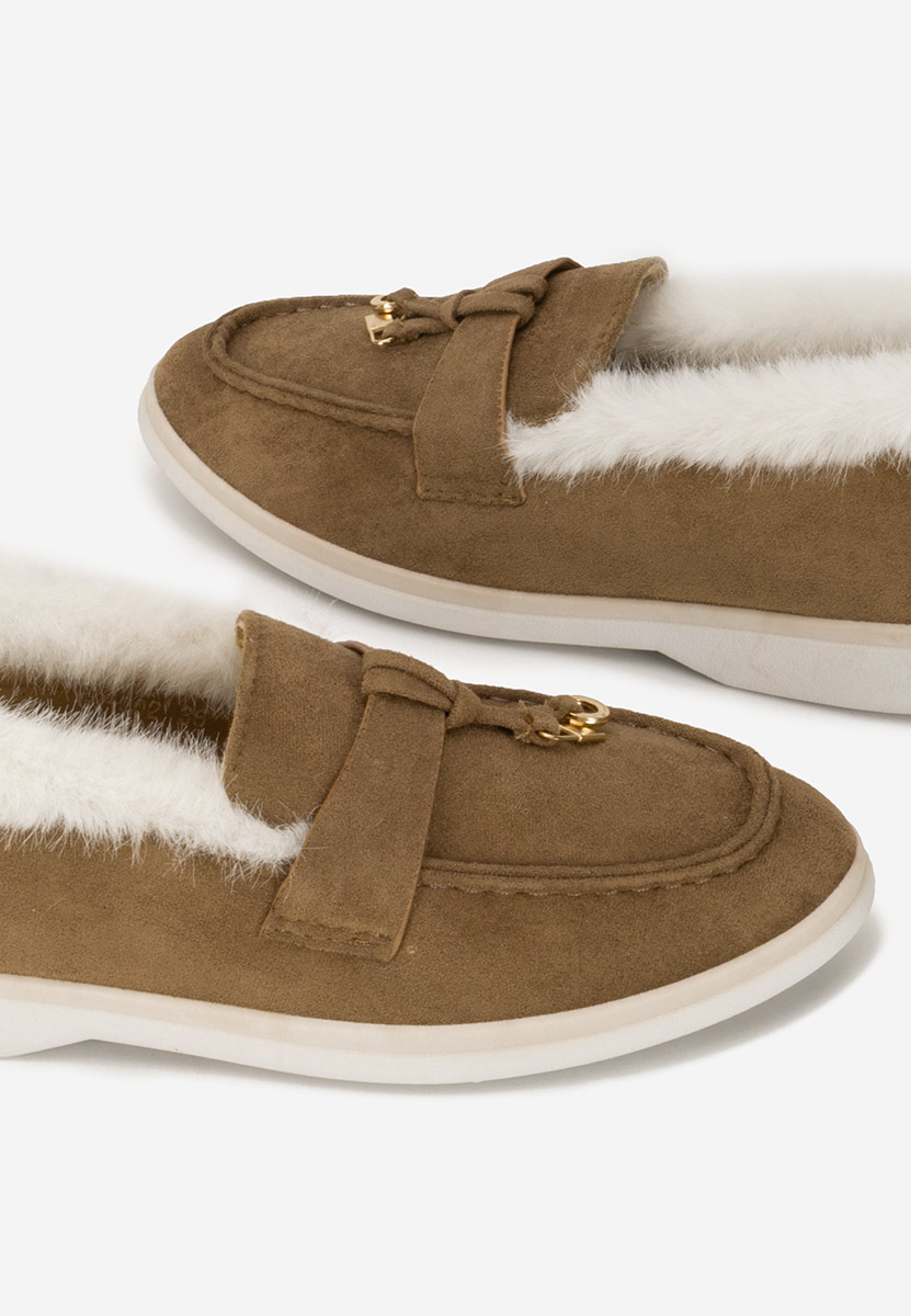 Brązowe loafers damskie Semilla