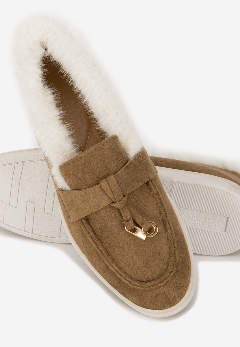 Brązowe loafers damskie Semilla