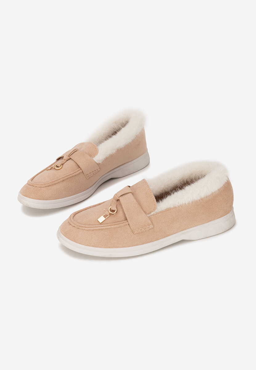 Beżowe loafers damskie Semilla
