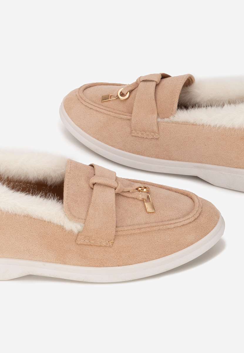 Beżowe loafers damskie Semilla