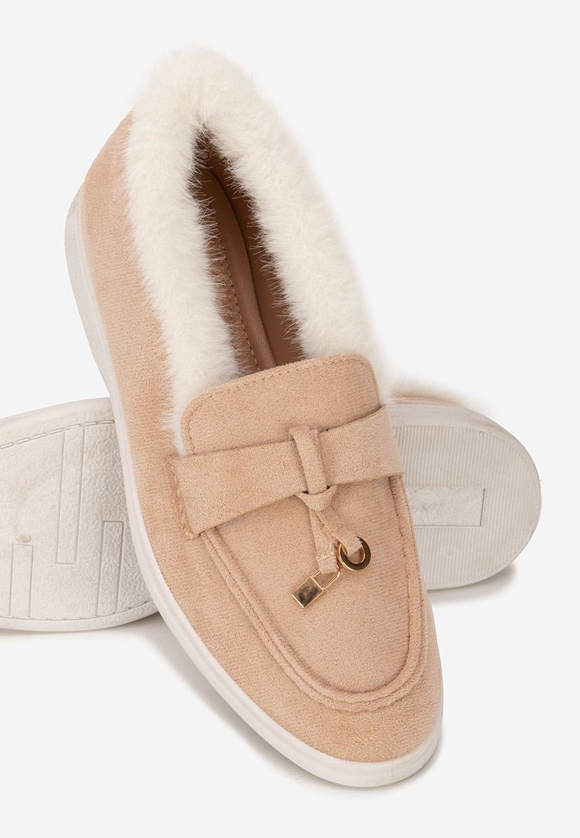 Beżowe loafers damskie Semilla