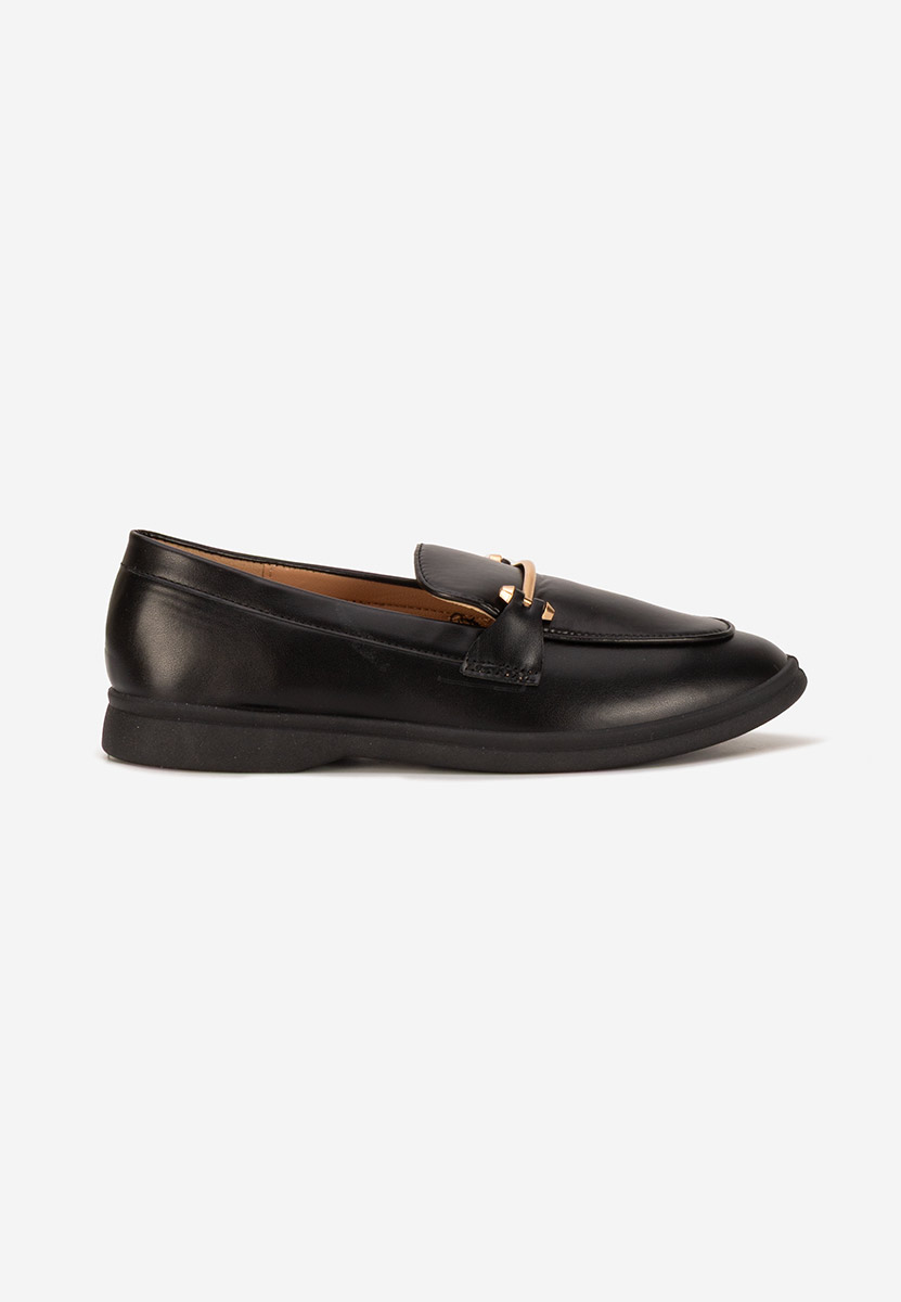 Czarne loafers damskie Sevalia
