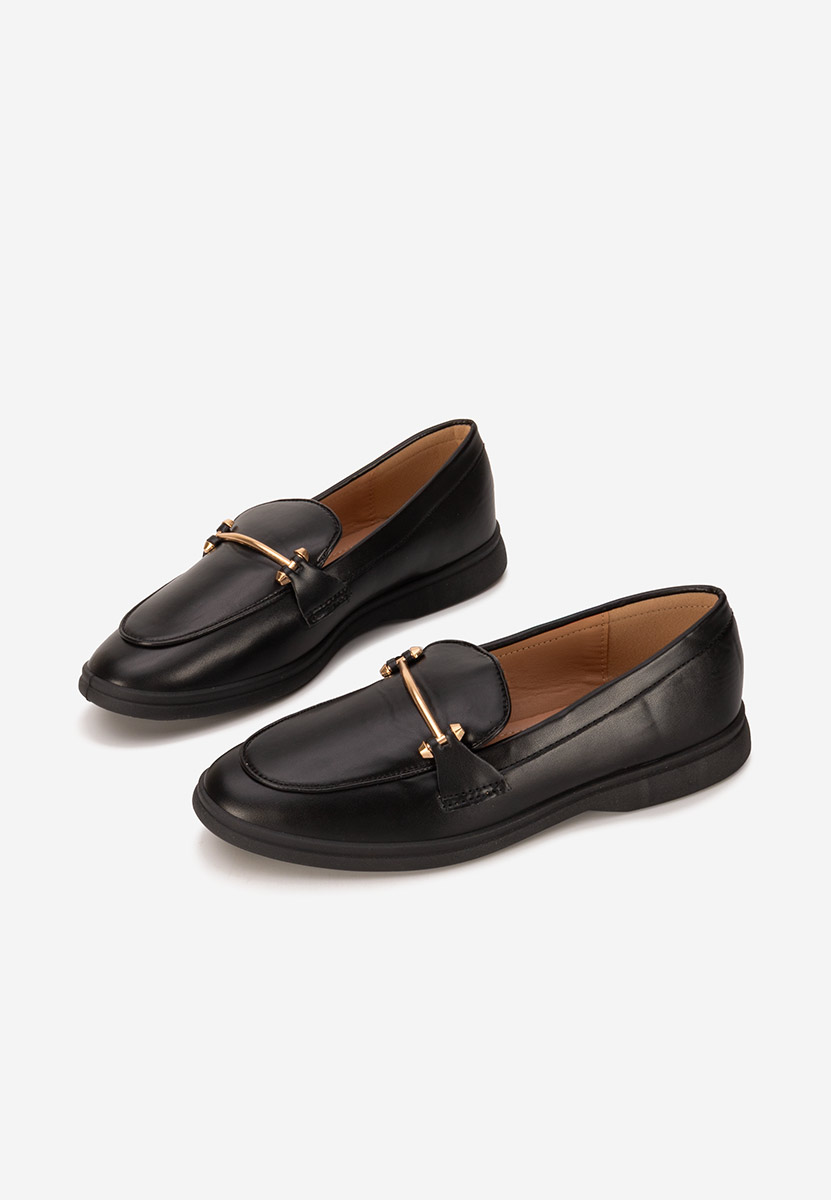 Czarne loafers damskie Sevalia