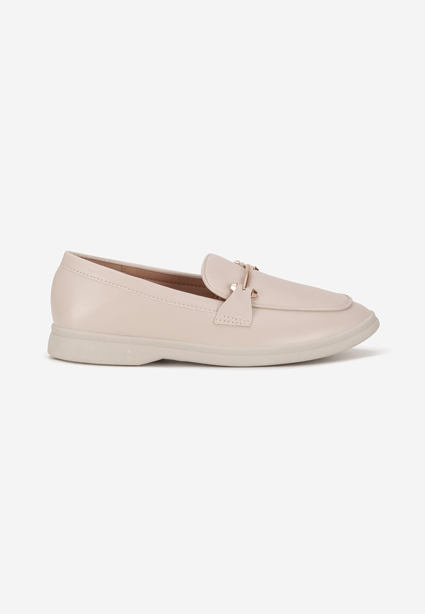 Beżowe loafers damskie Sevalia