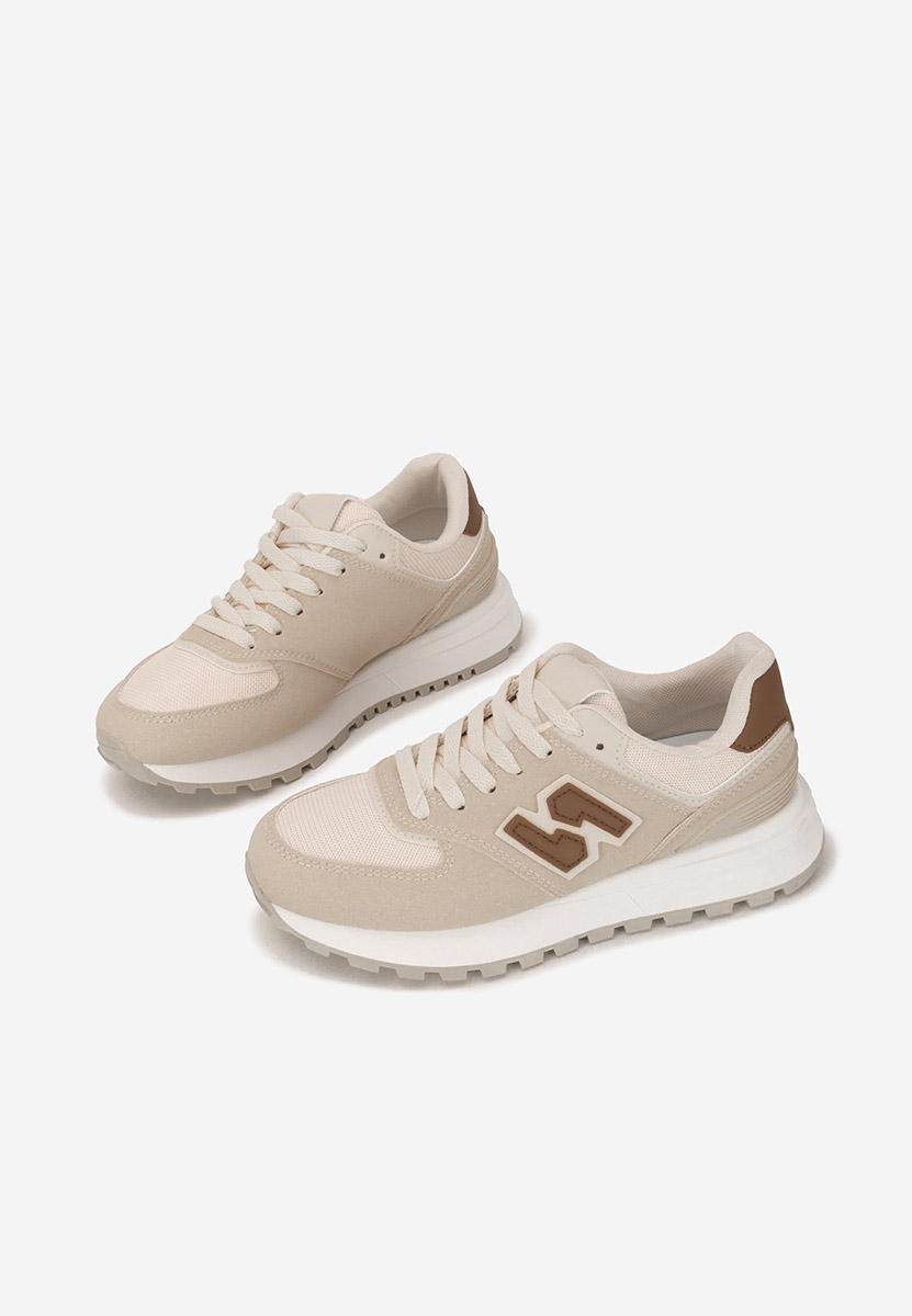 Beżowe sneakersy damskie Neilina