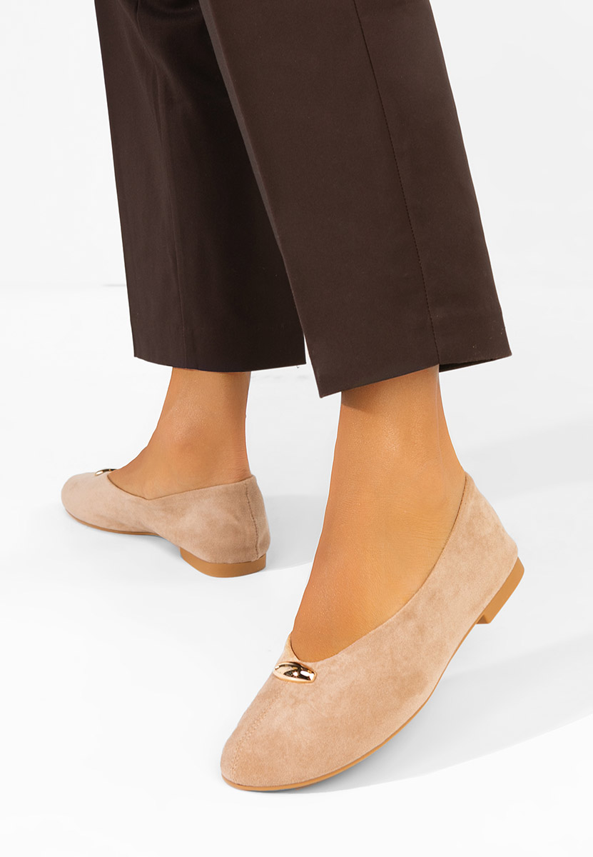 Khaki baleriny damskie Radanelia