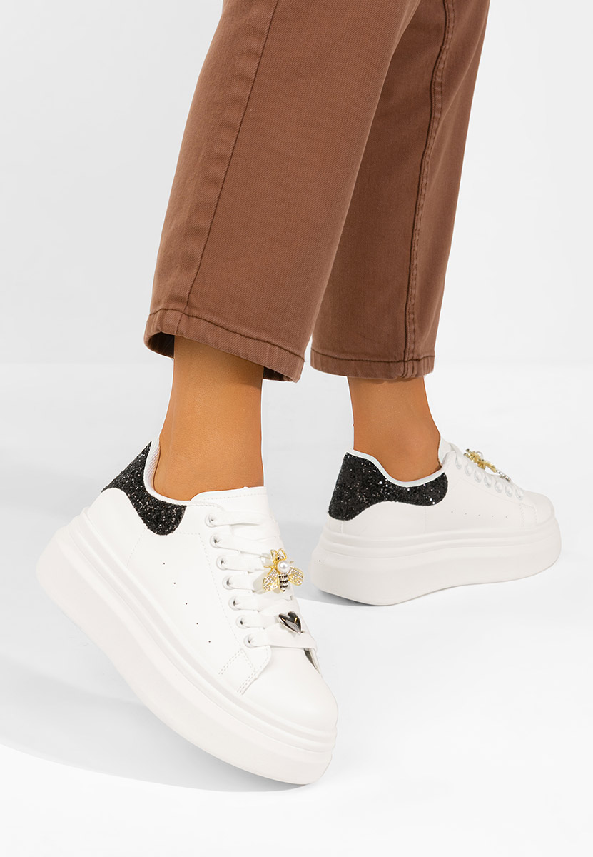 Białe sneakersy na platformie Medelia V4
