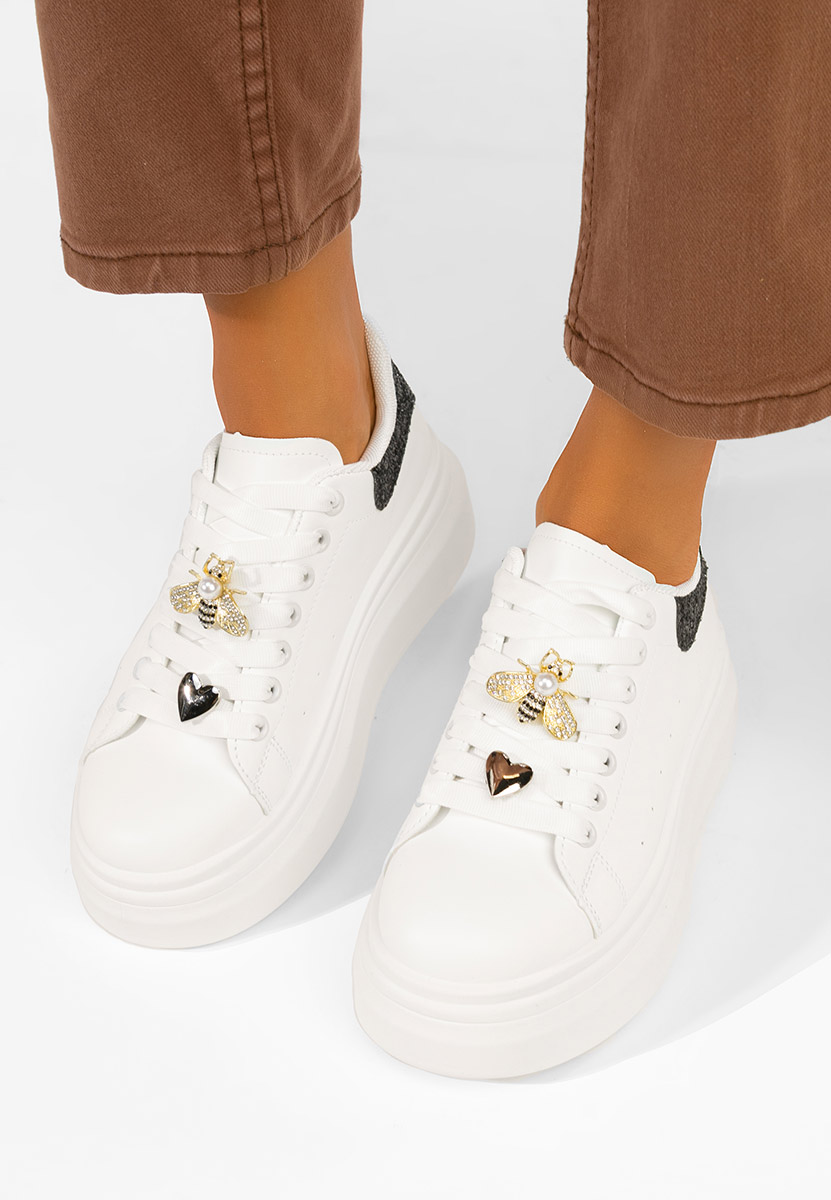 Białe sneakersy na platformie Medelia V4