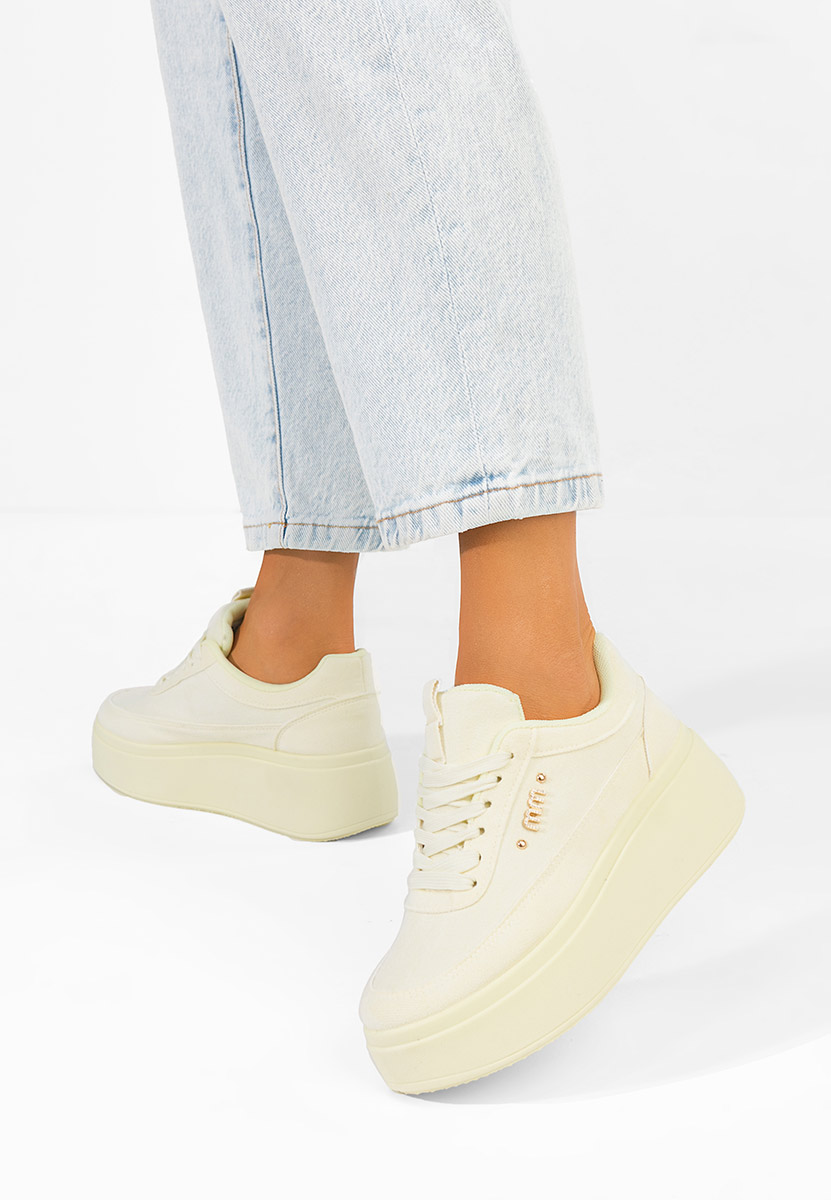 Żółte sneakersy na platformie Misheya